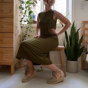 Everlane The Long Weekend Tank Dress - Fatigue